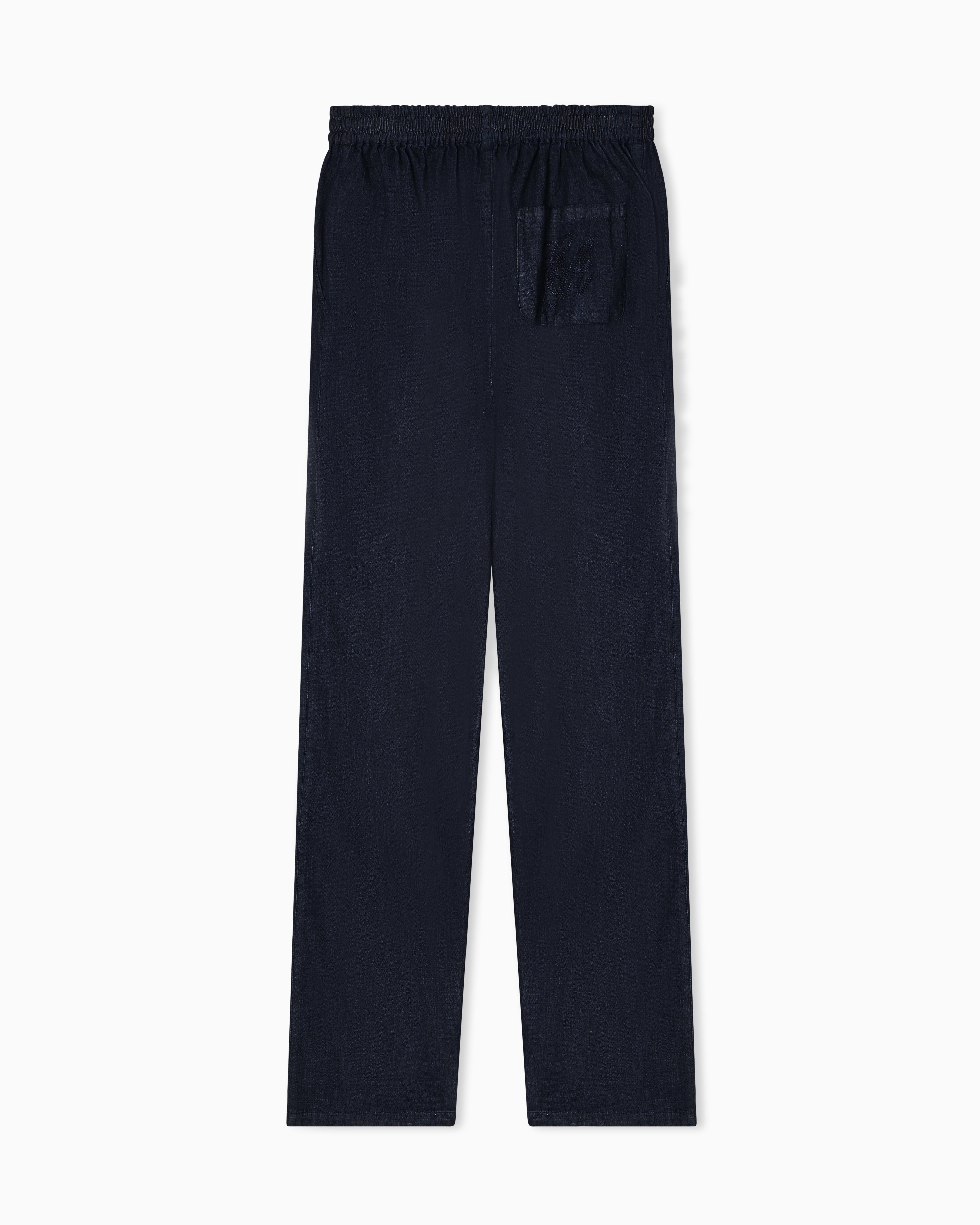 Emporio Armani Lightweight denim drawstring trousers
