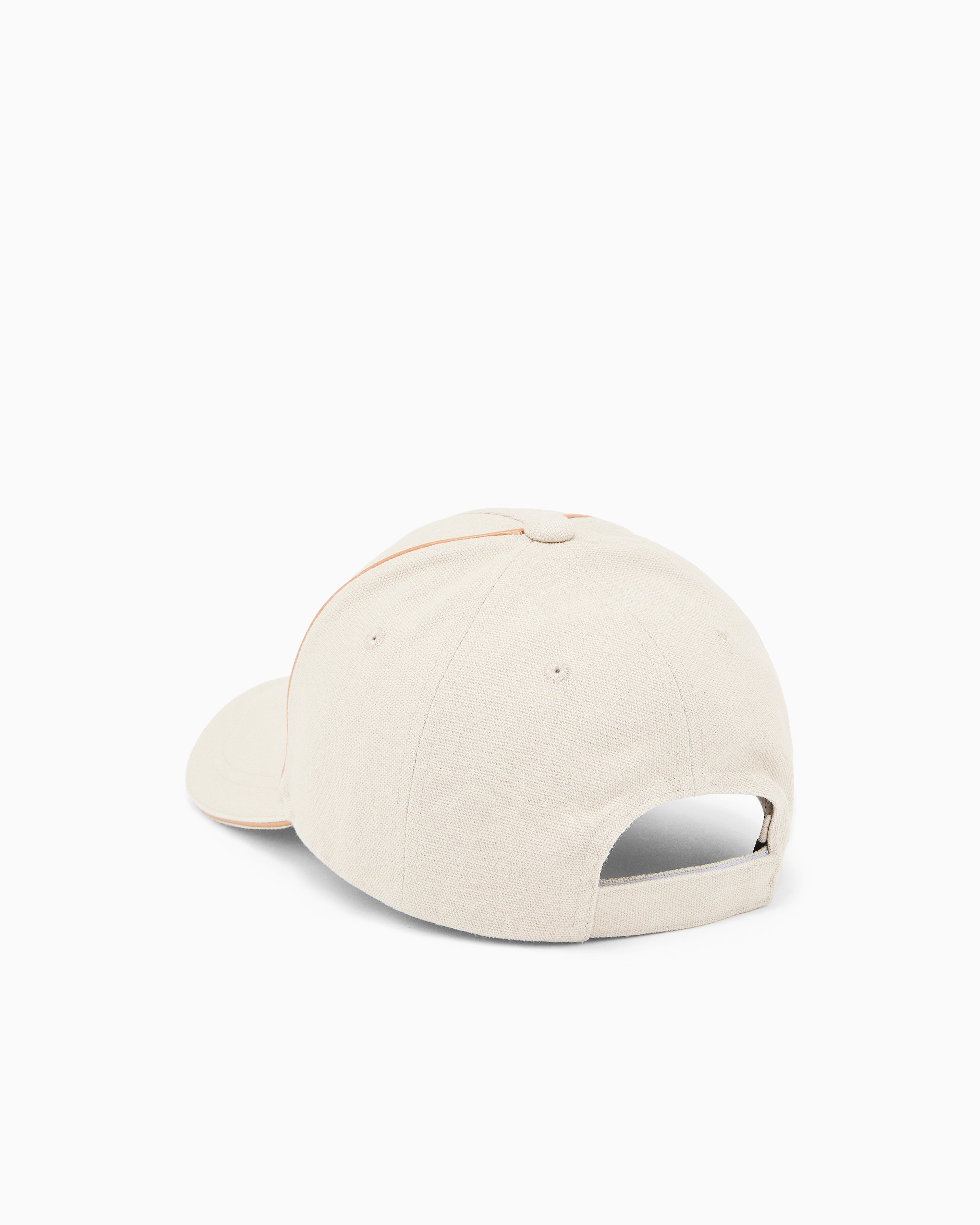 Emporio Armani Canvas baseball cap with signature logo embroidery