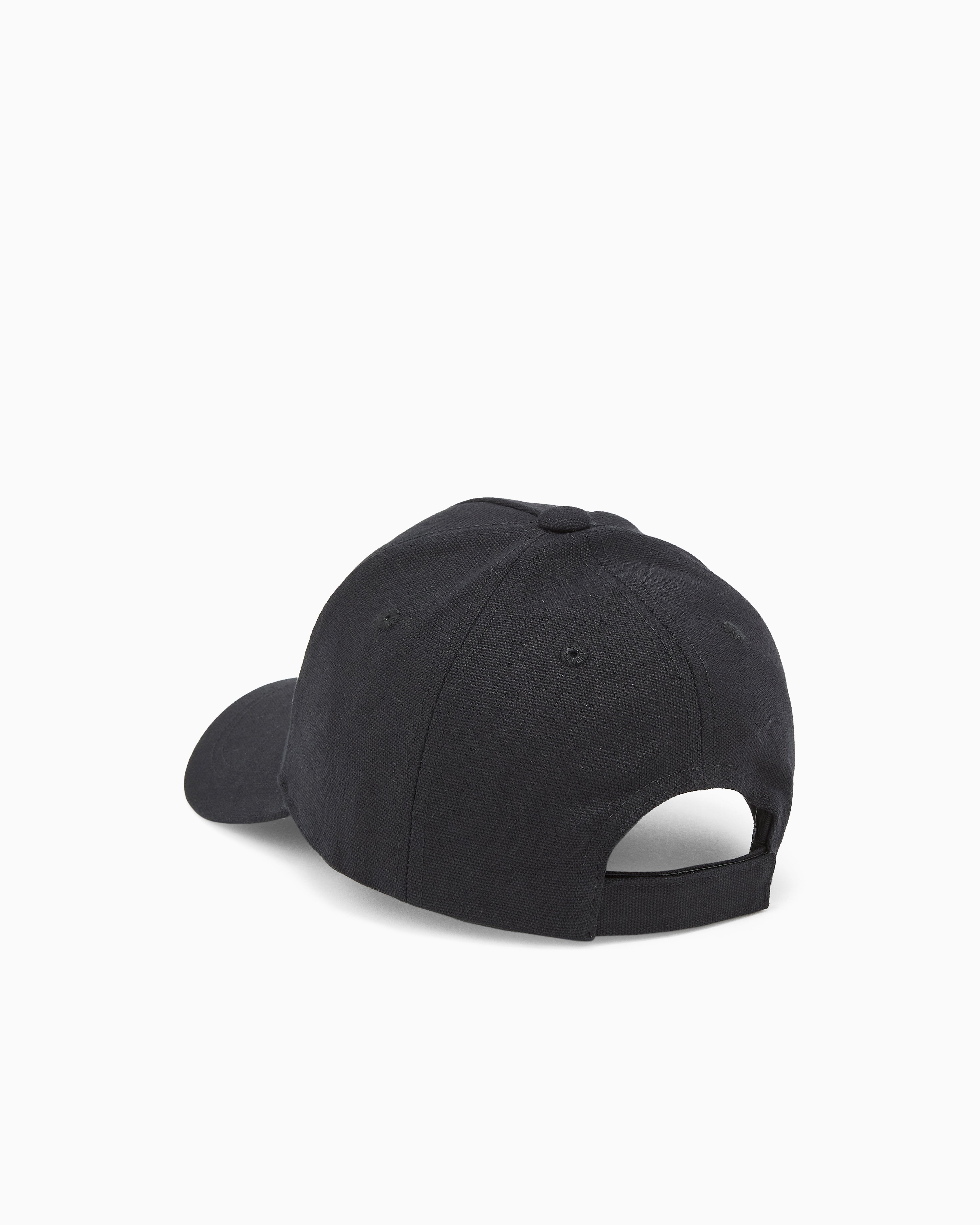 Emporio Armani Canvas baseball cap with signature logo embroidery