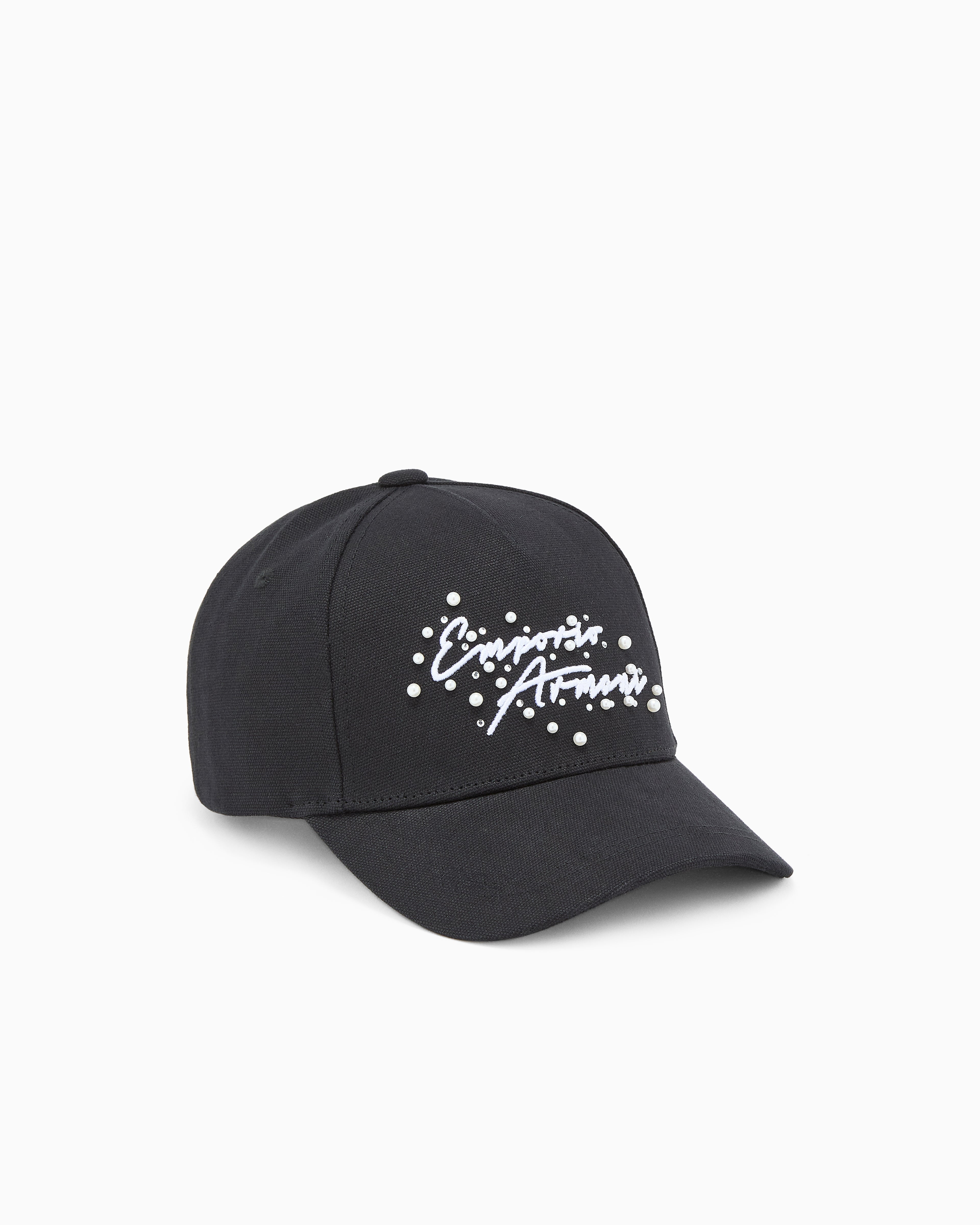 Emporio Armani Canvas baseball cap with signature logo embroidery