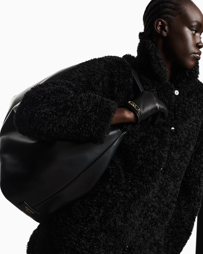 Emporio Armani Leather oversized hobo bag