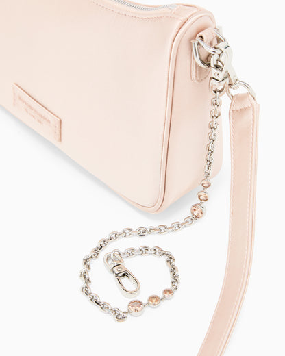 Emporio Armani Satin shoulder bag with chain strap