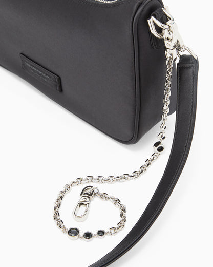 Emporio Armani Satin shoulder bag with chain strap