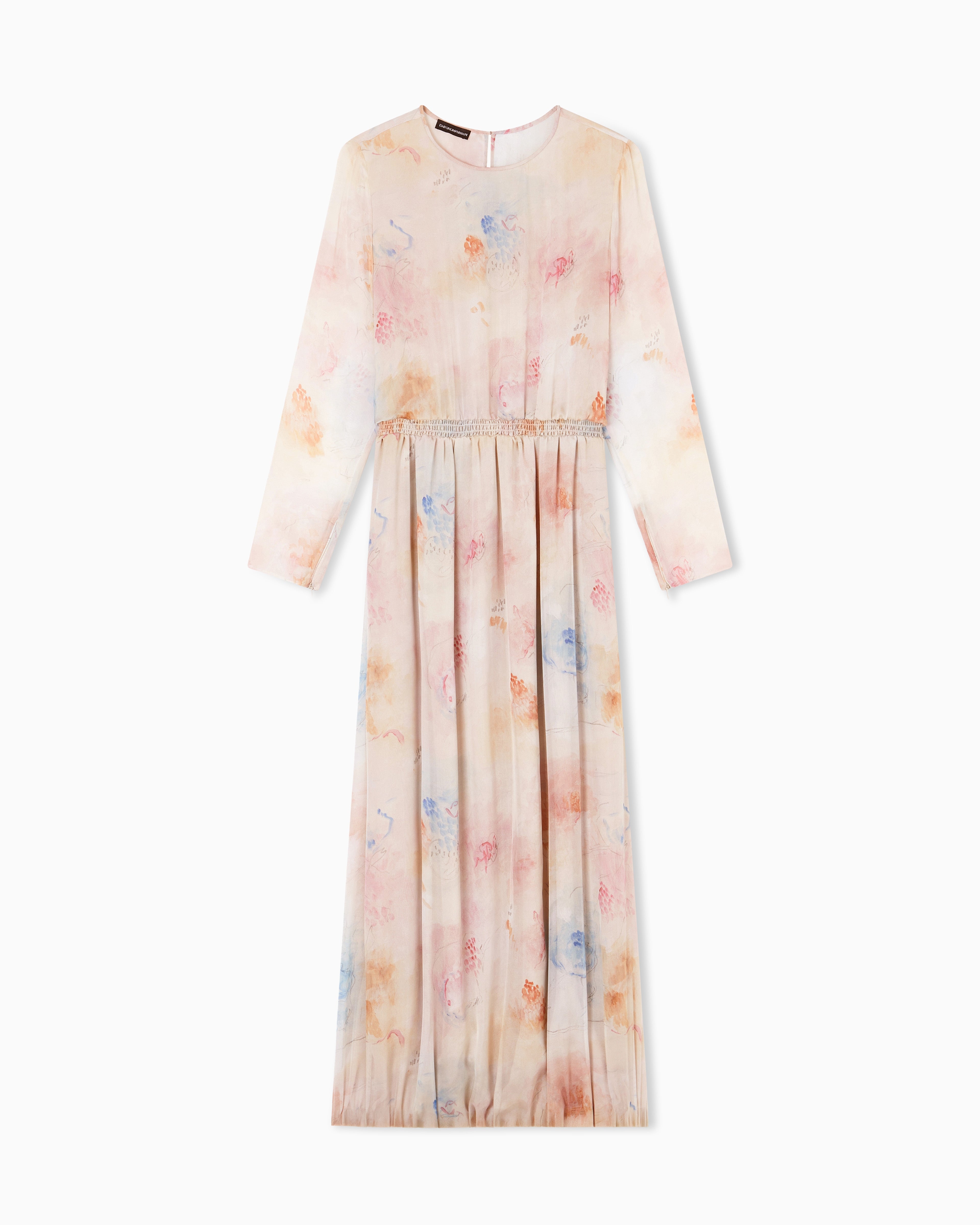 Emporio Armani Silk chiffon dress with blossom print