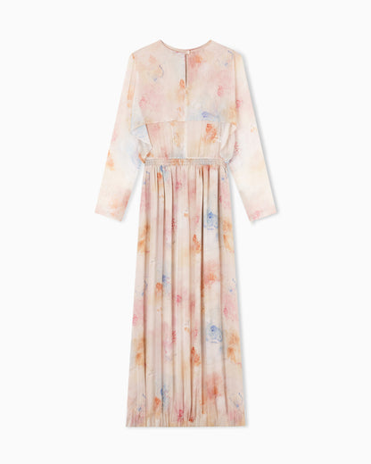 Emporio Armani Silk chiffon dress with blossom print