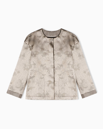 Emporio Armani camo flower jacquard fabric jacket