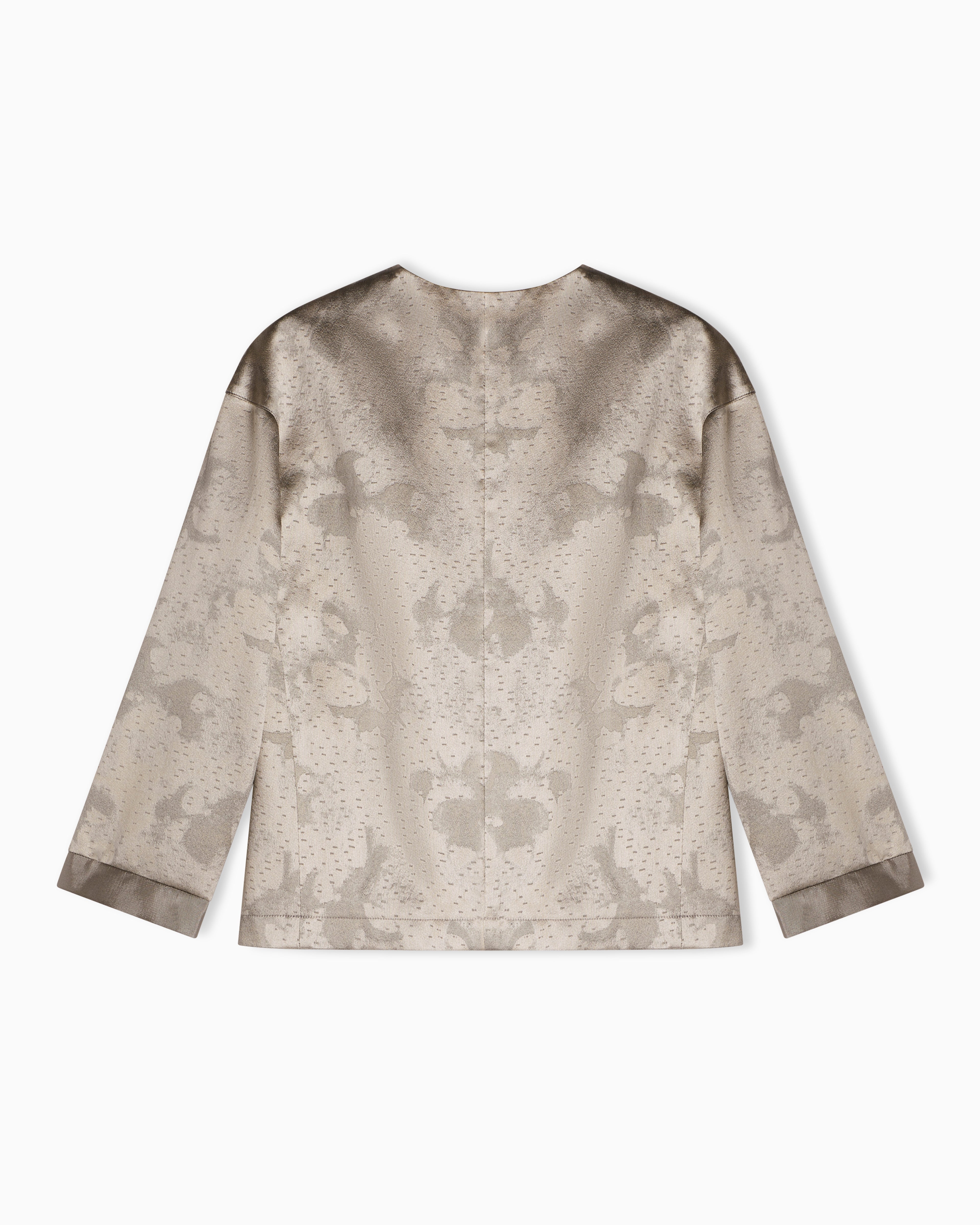 Emporio Armani camo flower jacquard fabric jacket