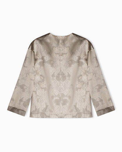Emporio Armani camo flower jacquard fabric jacket