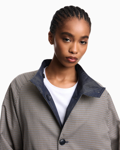 Emporio Armani Eagle Club reversible denim trench coat