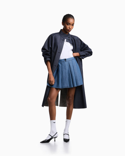 Emporio Armani Eagle Club reversible denim trench coat
