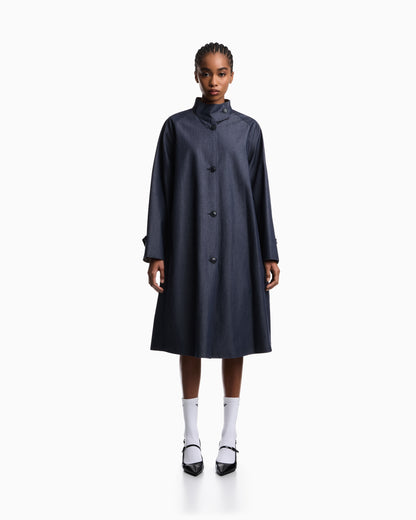 Emporio Armani Eagle Club reversible denim trench coat