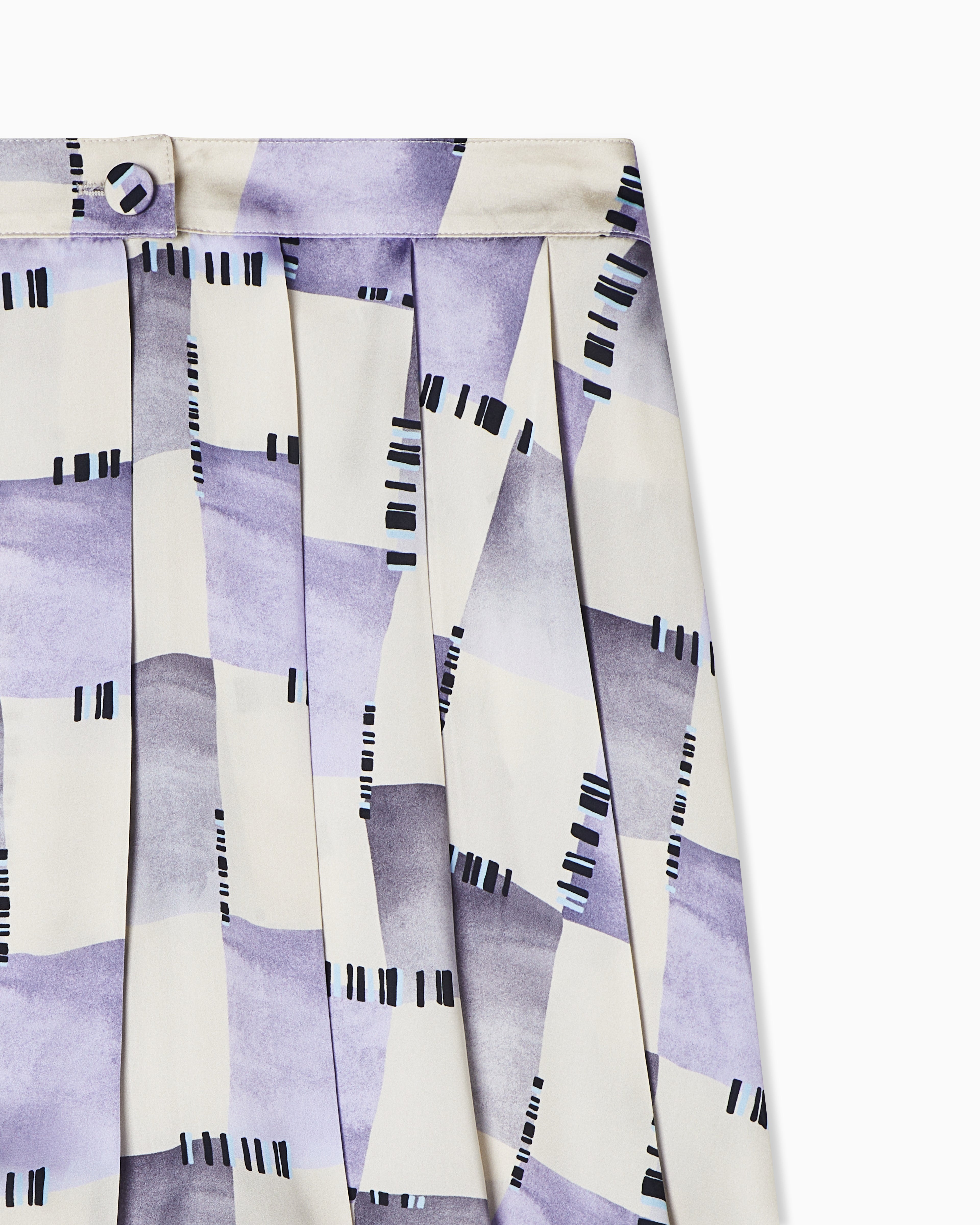 Emporio Armani Check print satin culottes