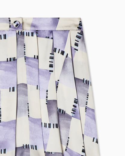 Emporio Armani Check print satin culottes