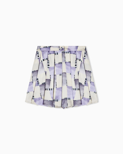 Emporio Armani Check print satin culottes