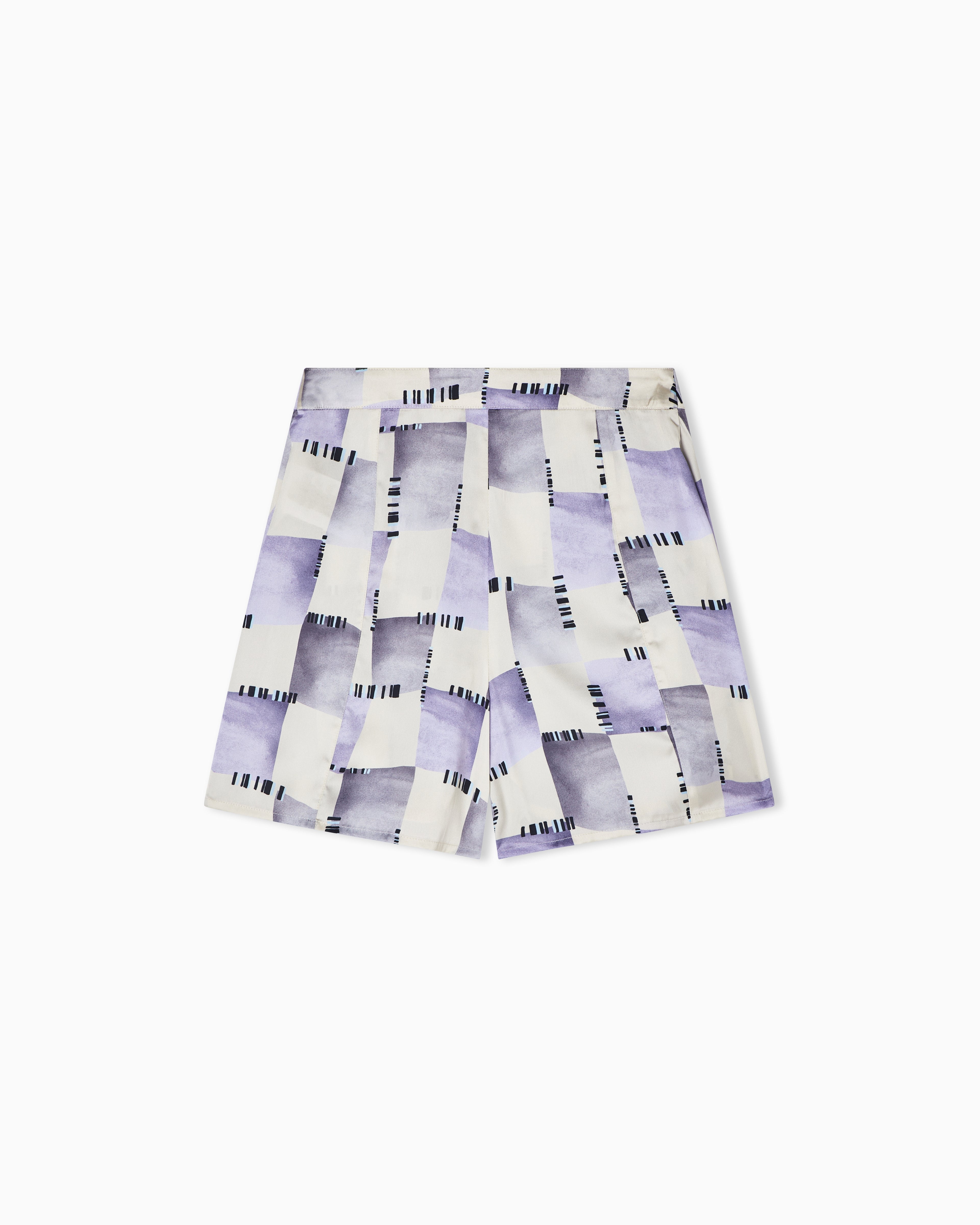 Emporio Armani Check print satin culottes