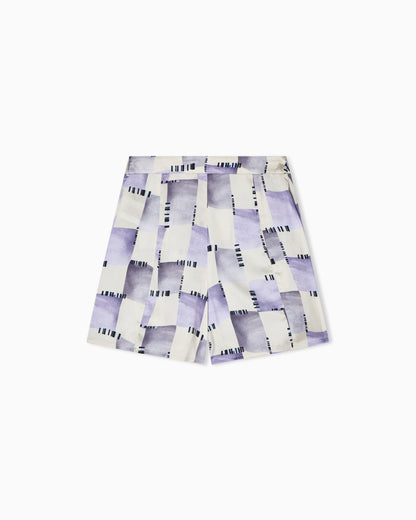 Emporio Armani Check print satin culottes
