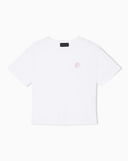 Emporio Armani Organic jersey T-shirt with logo stamp
