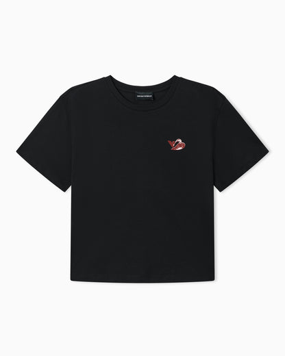 Emporio Armani Organic jersey T-shirt with logo stamp