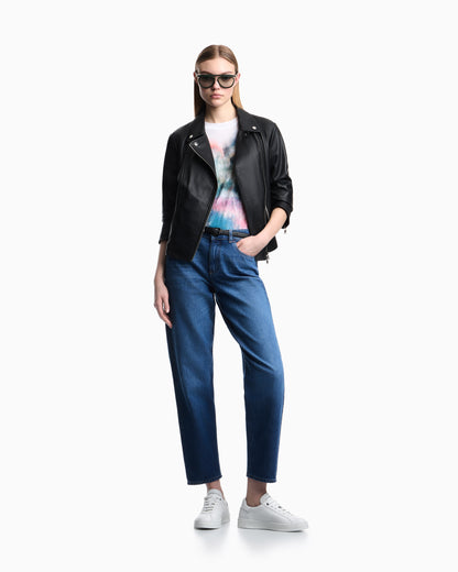 Emporio Armani Lightweight jersey T-shirt with multicolour print