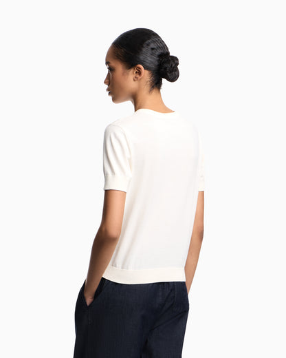 Emporio Armani Jumper with all-over micro eagle embroidery