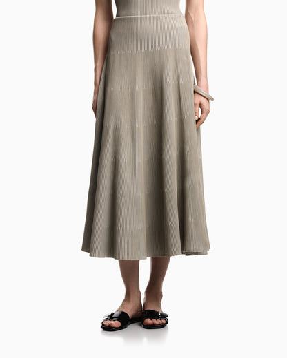 Emporio Armani Long, ribbed-effect skirt