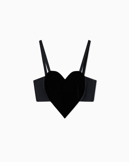 Emporio Armani Liquid velvet top with heart