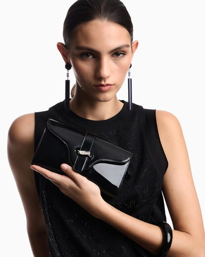 Emporio Armani Patent leather mini shoulder bag