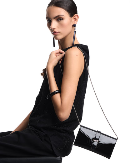Emporio Armani Patent leather mini shoulder bag