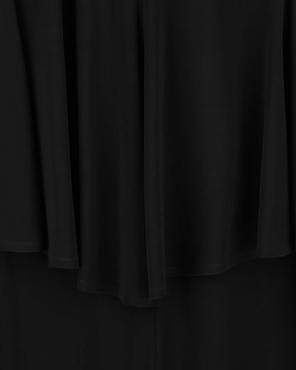 Emporio Armani Two-piece effect crêpe dress in stretch viscose