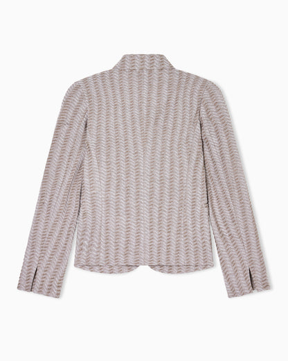 Emporio Armani Jacquard jersey knit jacket with an embossed wave design