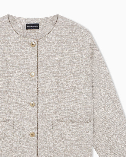 Emporio Armani Bouclé jacquard jersey jacket