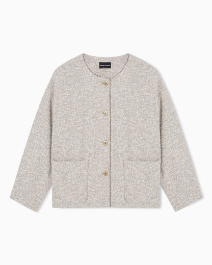 Emporio Armani Bouclé jacquard jersey jacket