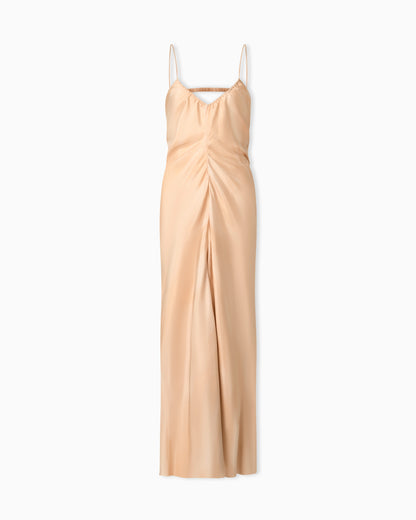 Emporio Armani Faded-print pongee silk dress