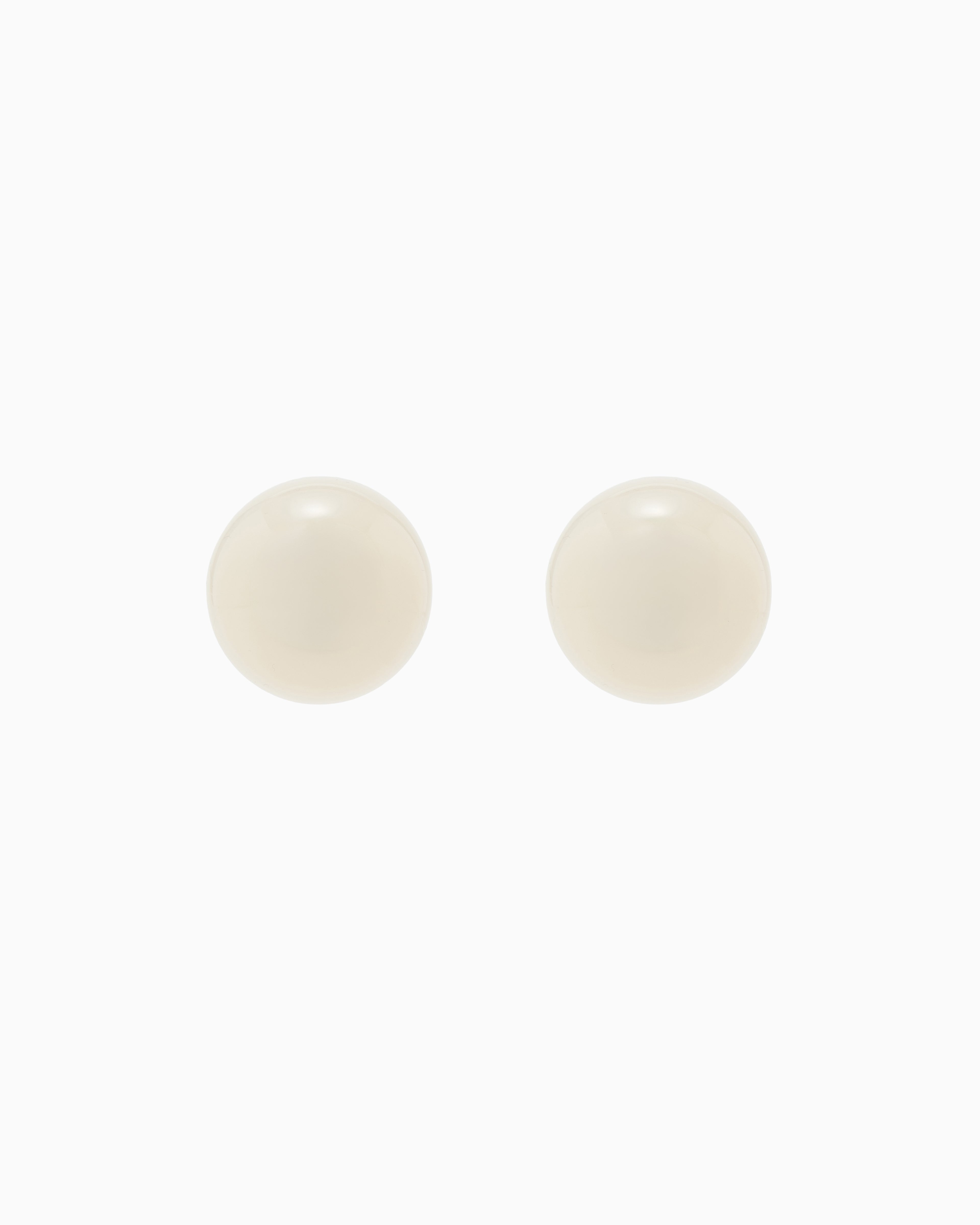 Emporio Armani Mother-of-pearl effect half-sphere earrings