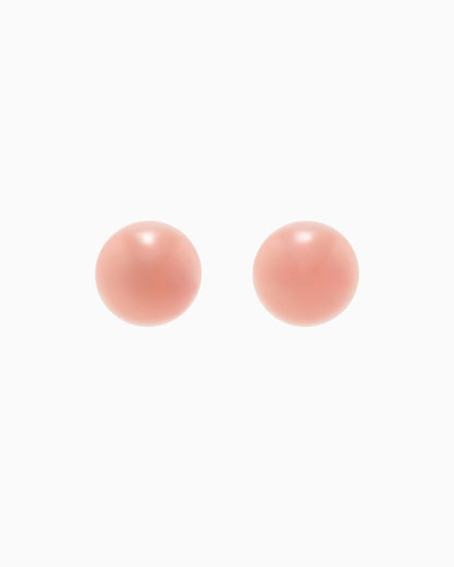 Emporio Armani Mother-of-pearl effect half-sphere earrings