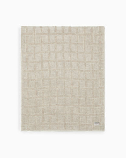 Emporio Armani Brushed linen scarf with lurex