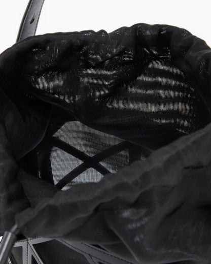 Emporio Armani Leather and mesh bucket bag