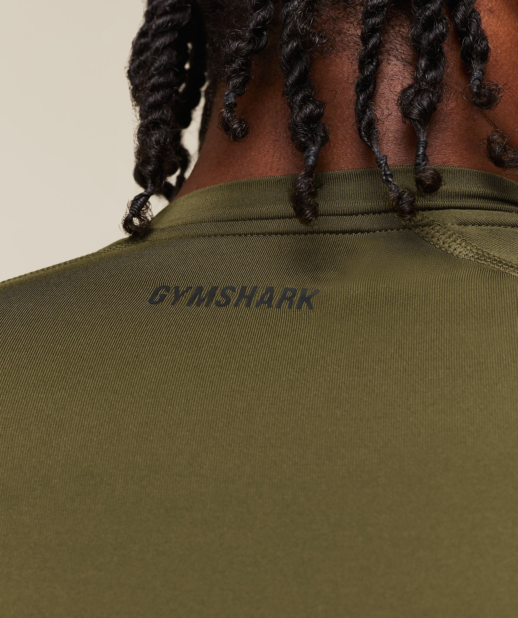 Gymshark Element Baselayer Long Sleeve T-Shirt Canvas Green