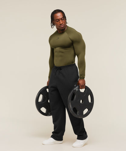 Gymshark Element Baselayer Long Sleeve T-Shirt Canvas Green