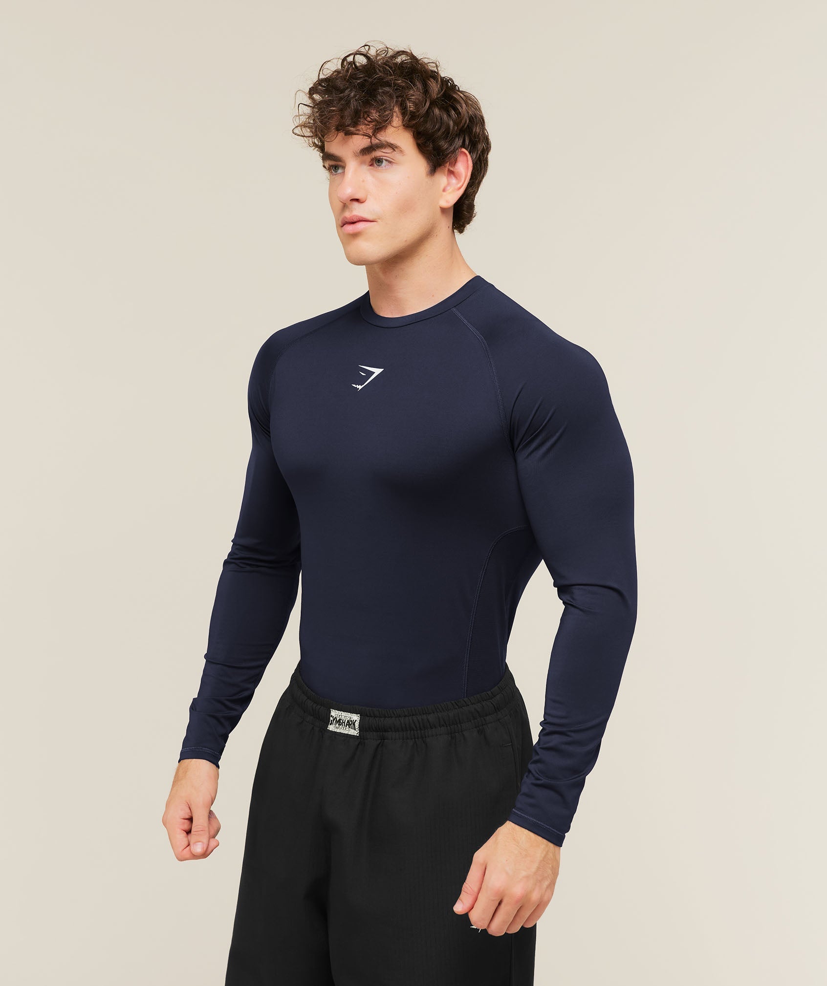 Gymshark Element Baselayer Long Sleeve T-Shirt Heavy Blue