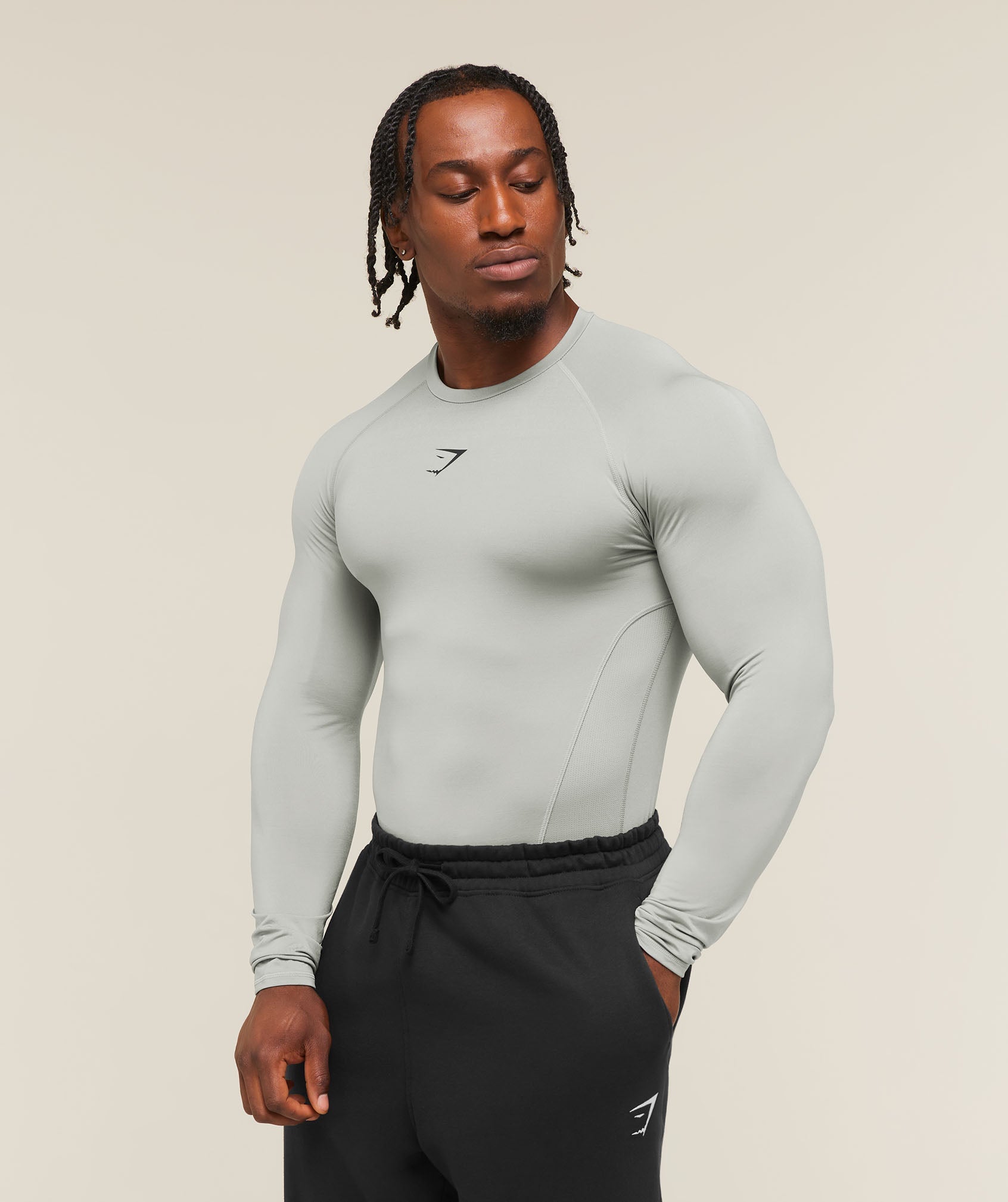 Gymshark Element Baselayer Long Sleeve T-Shirt Smokey Grey