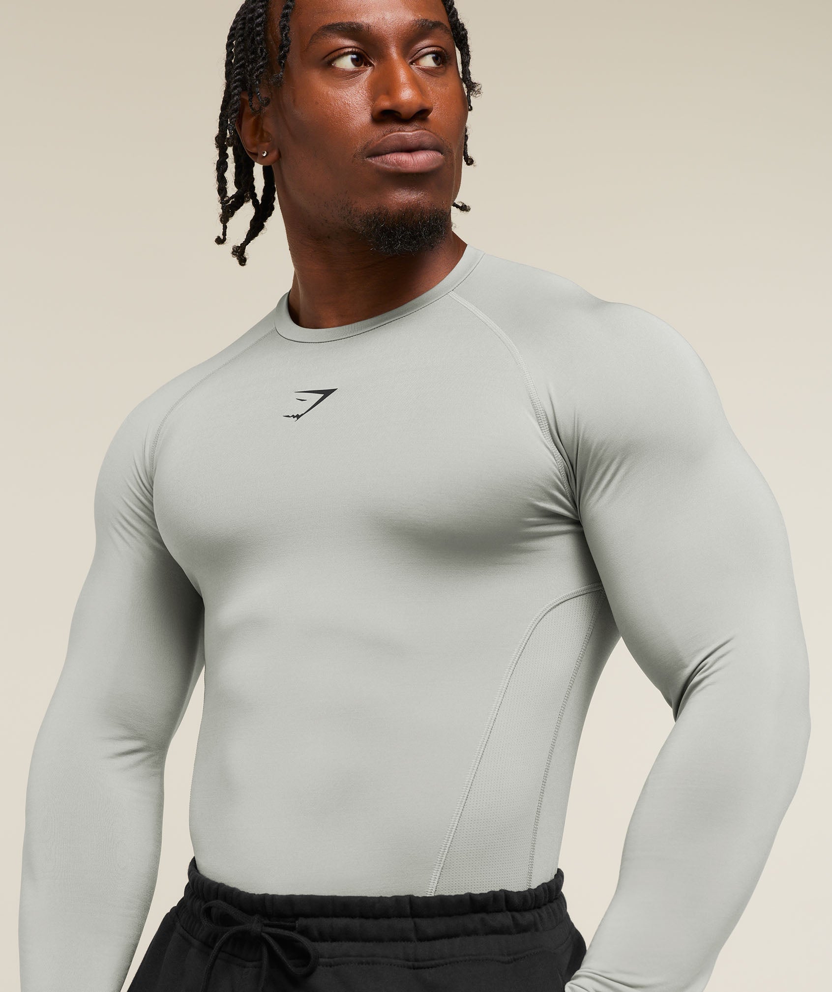 Gymshark Element Baselayer Long Sleeve T-Shirt Smokey Grey