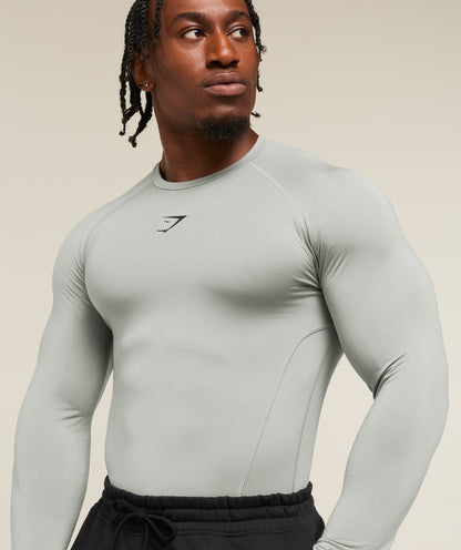 Gymshark Element Baselayer Long Sleeve T-Shirt Smokey Grey