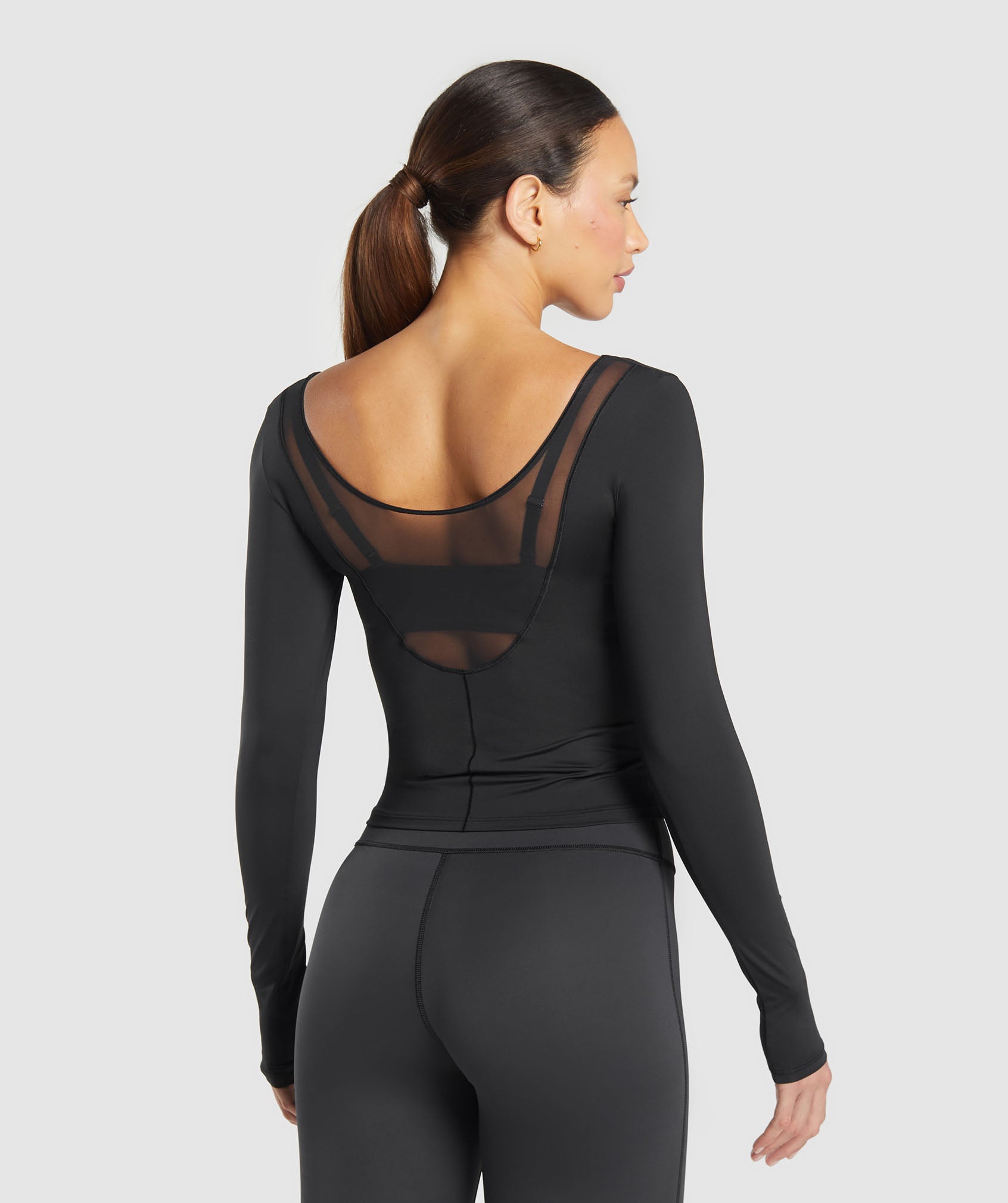 Women's Gymshark Elevate Long Sleeve Top Black