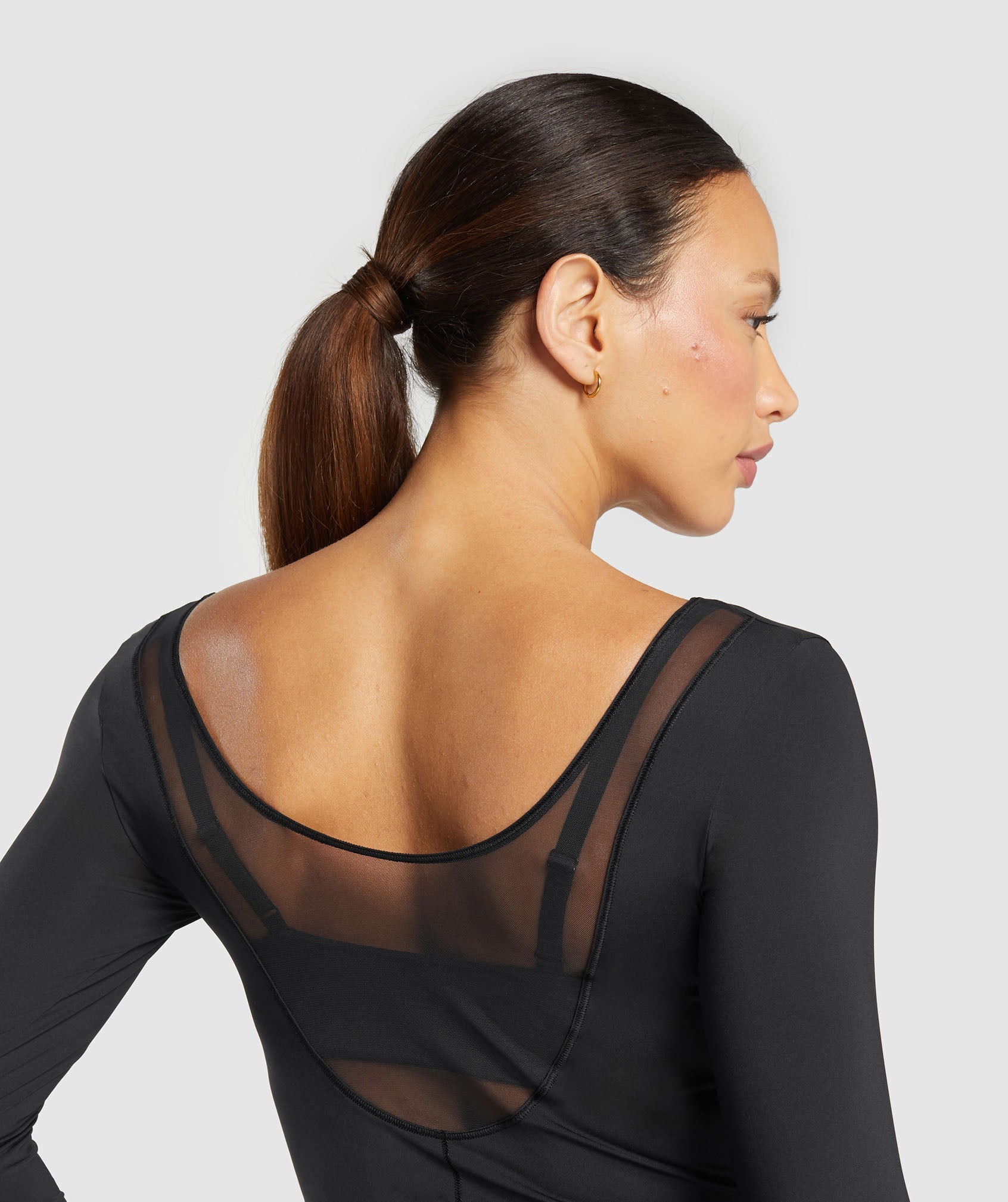 Women's Gymshark Elevate Long Sleeve Top Black