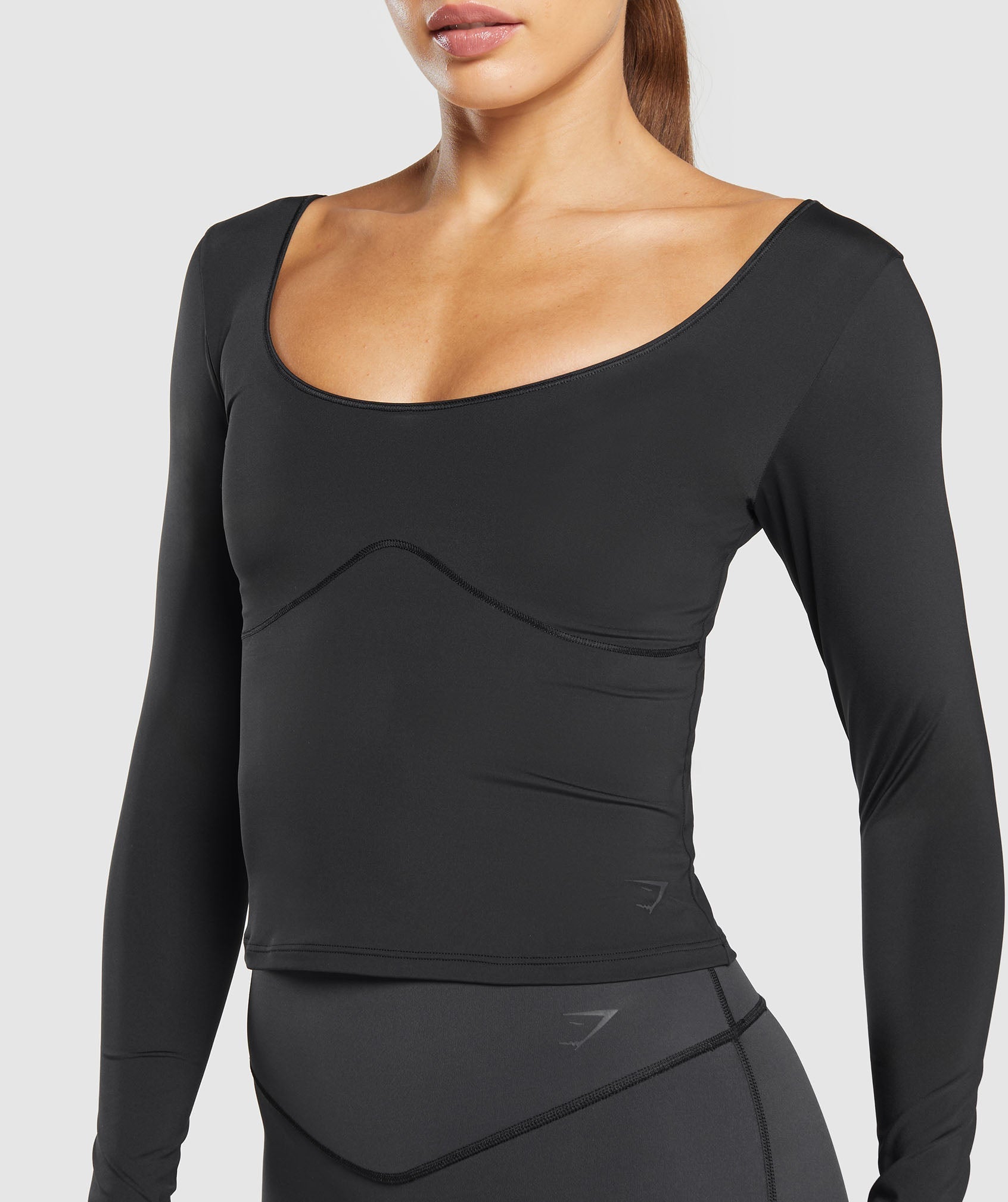 Women's Gymshark Elevate Long Sleeve Top Black