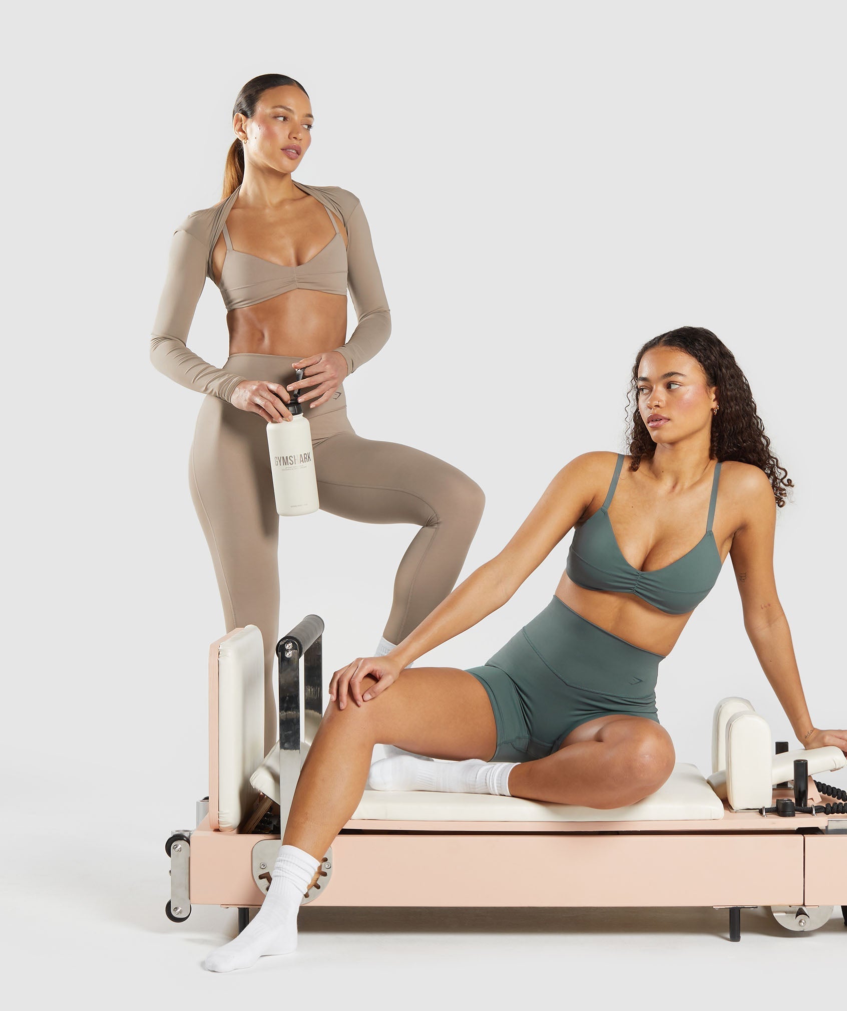 Women's Gymshark Elevate Long Sleeve Top Lifestyle Brown