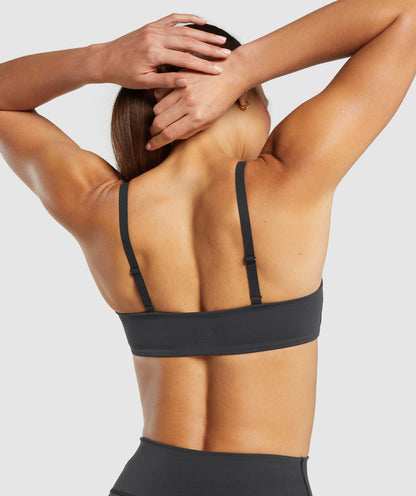 Women's Gymshark Elevate Ruched Sports Bra Black