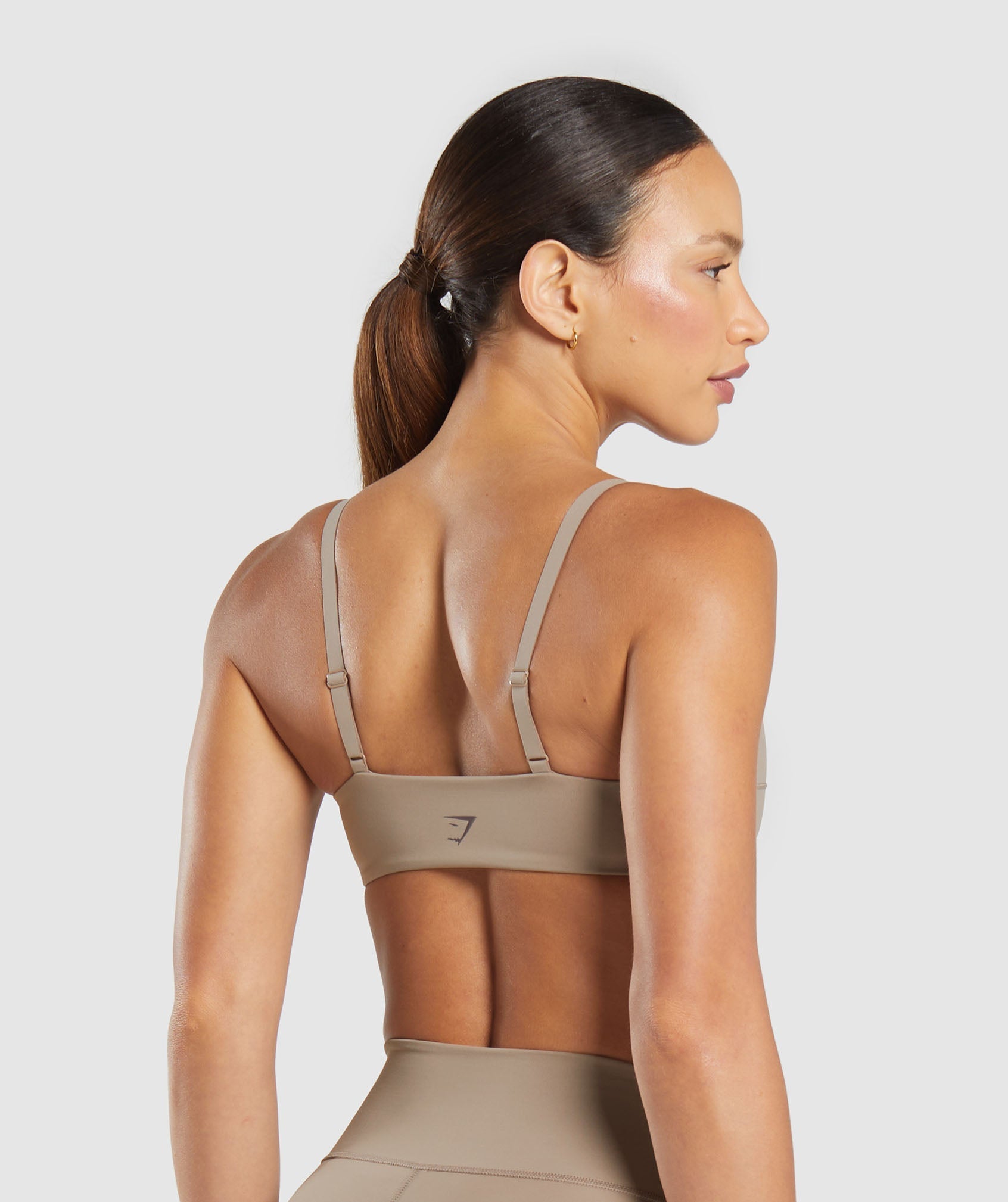 Women's Gymshark Elevate Ruched Sports Bra Lifestyle Brown