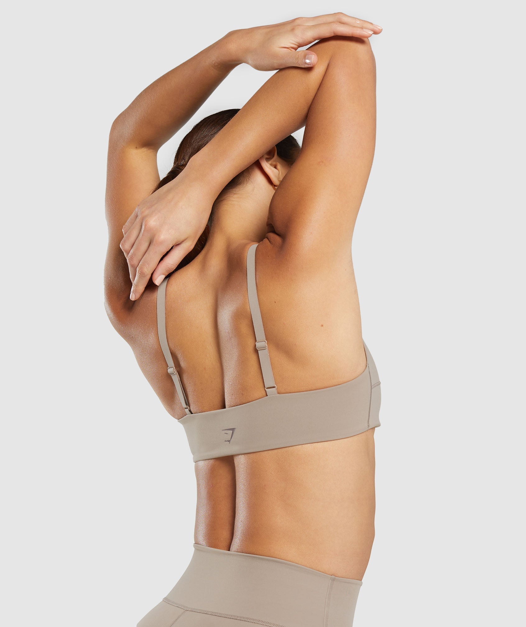 Women's Gymshark Elevate Ruched Sports Bra Lifestyle Brown
